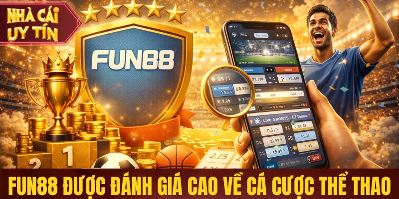 Fun88 được đánh giá cao ở mảng cá cược thể thao