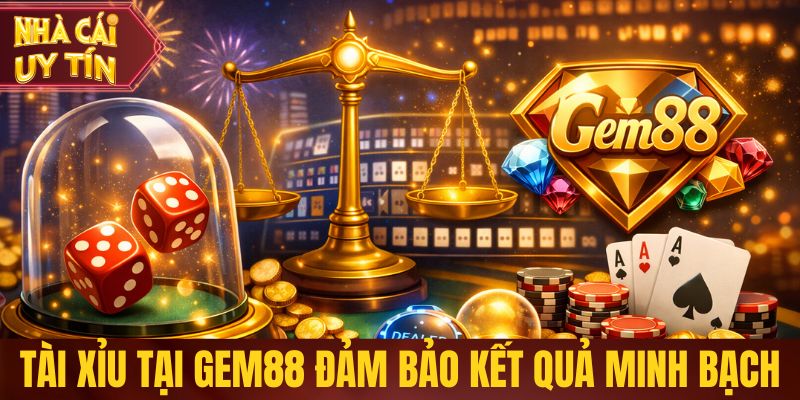 Game tài xỉu tại Gem88 đảm bảo kết quả minh bạch